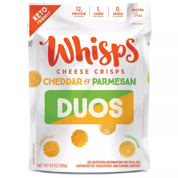 Cello Whisps Parmesan Cheddar Cheese Crisps DUOS 269g