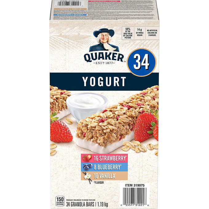 Quaker Chewy Yougurt Bars 34x35gr 桂格乳酪燕麥棒 (34條)