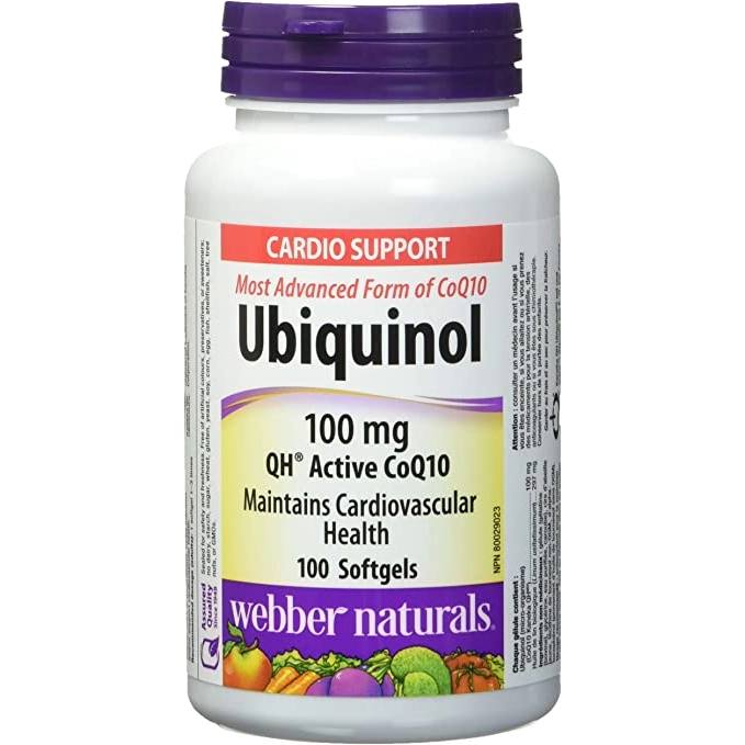 Webber Naturals Ubiquinol 100mg 100 softgels