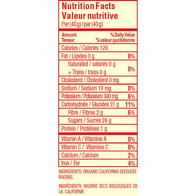 Sunmaid Organic Raisins 2x907g