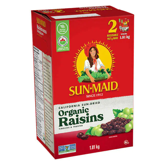 Sunmaid Organic Raisins 2x907g