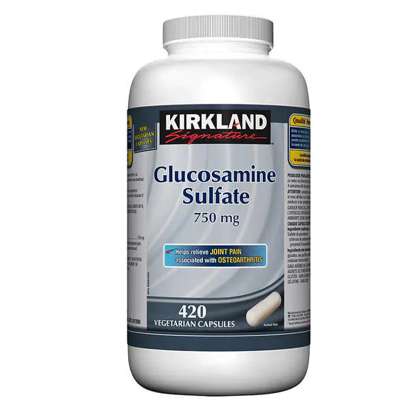 Kirkland Signature Glucosamine Sulfate 750 mg 420 capsules特强葡萄糖胺750毫克420粒