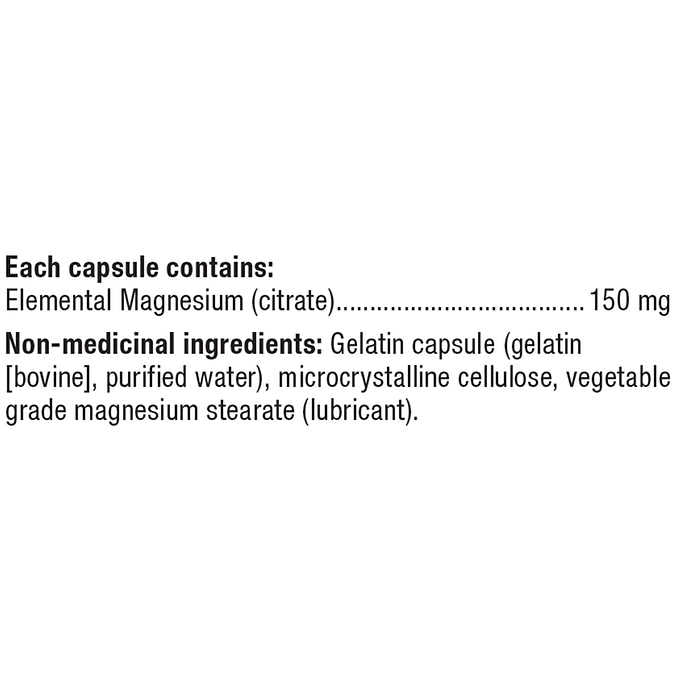 Webber Naturals Magnesium Citrate  強效檸檬酸鎂 (150 毫克) 300粒