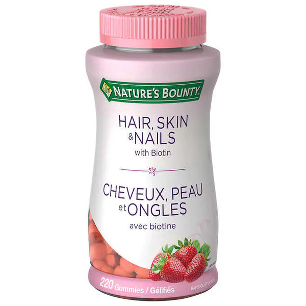 Nature's Bounty Hair Skin & Nails Gummies 220 gummies自然之寶 膠原蛋白草莓軟糖（220粒）