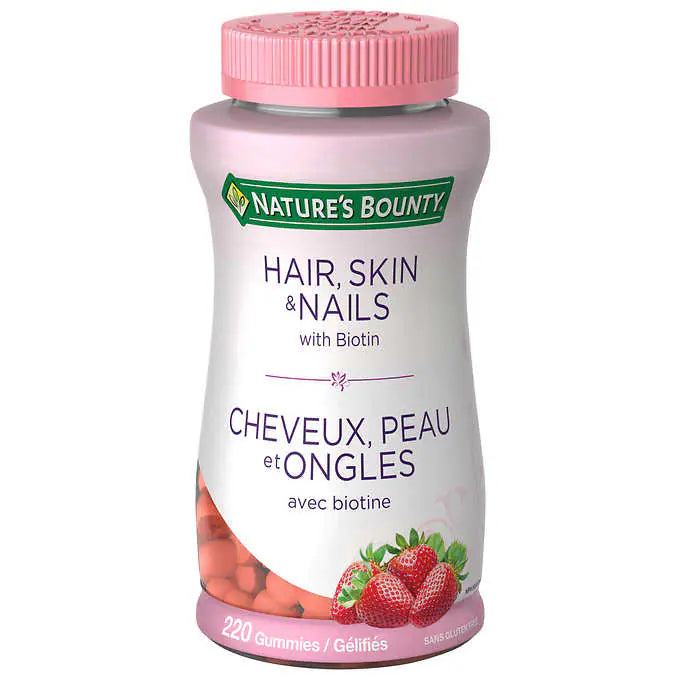 Nature's Bounty Hair Skin & Nails Gummies 220 gummies自然之寶 膠原蛋白草莓軟糖（220粒）