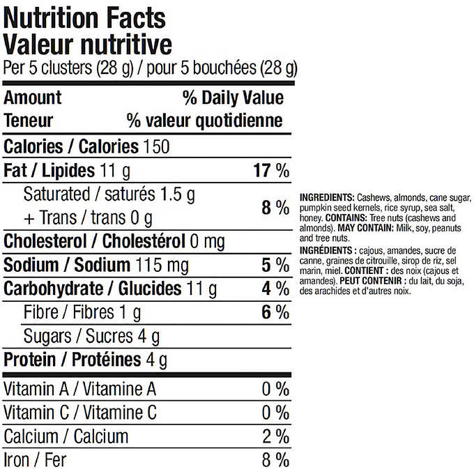 Kirkland Signature Cashew Clusters with Almong and Pumpkin Seeds 907g