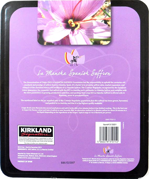 Kirkland Signature La Mancha Saffron 1g