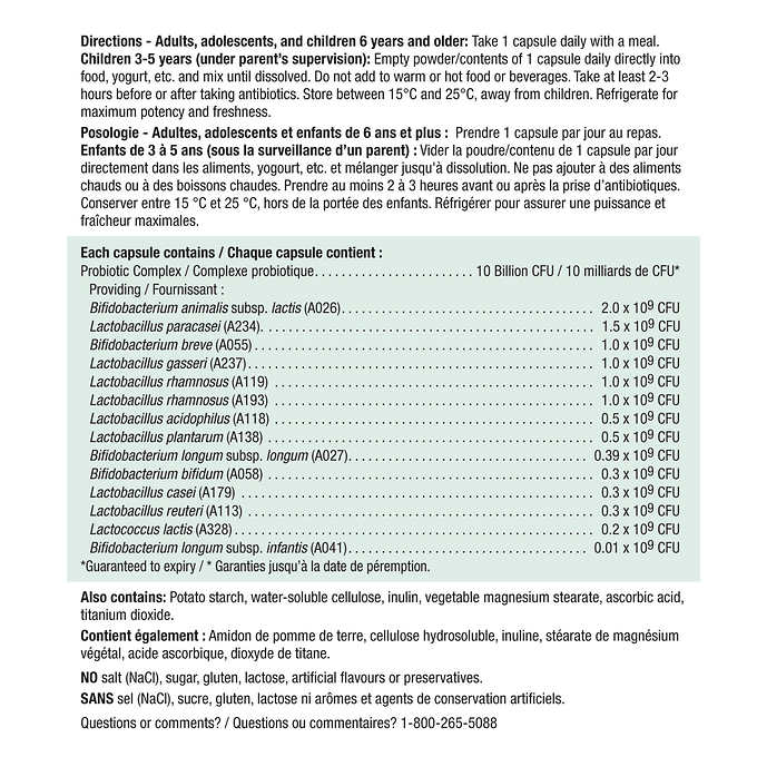 Jamieson Probiotic 10 Billion 130 capsules