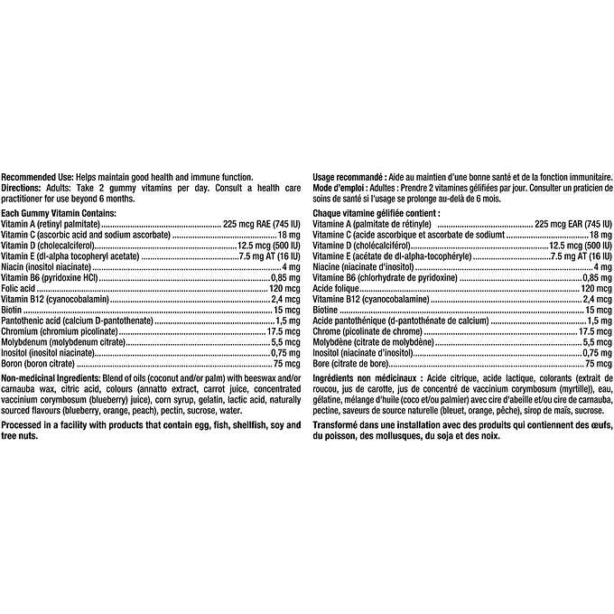 Vitafusion Adult Multivitamin 250 gummies 成人綜合維他命维生素果汁軟糖 (250粒超值大樽裝)