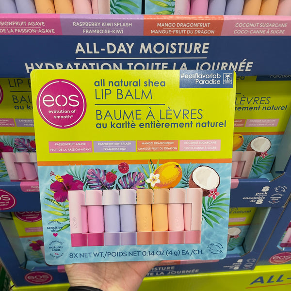 EOS All Natural Shea Lip Balm EOS全天然超柔滑乳木果潤唇膏 (1套8支)