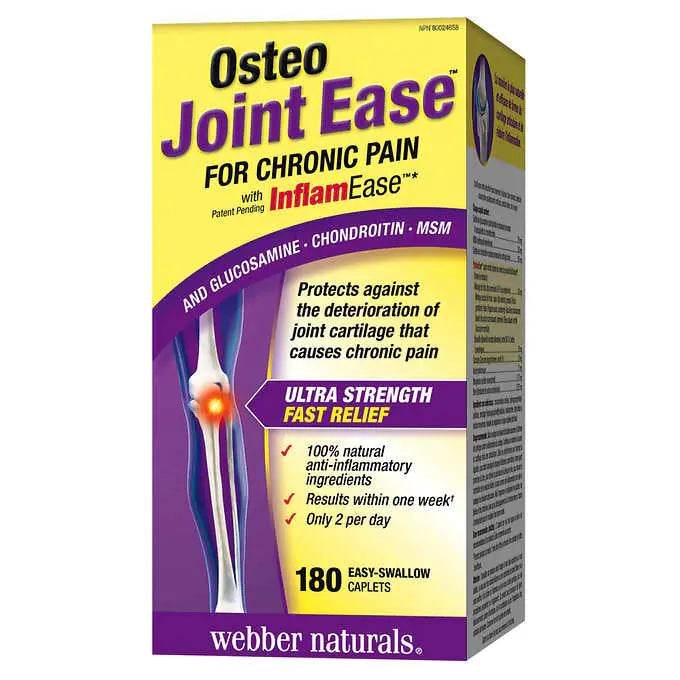 Webber Naturals Osteo Joint Ease 180 capsules 葡萄糖胺關節舒緩膠囊 180粒裝