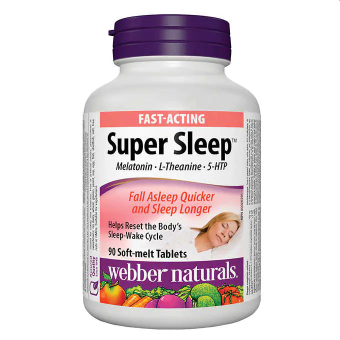 Webber Naturals Super Sleep 90 tablets超級睡眠配方 (1樽90粒)