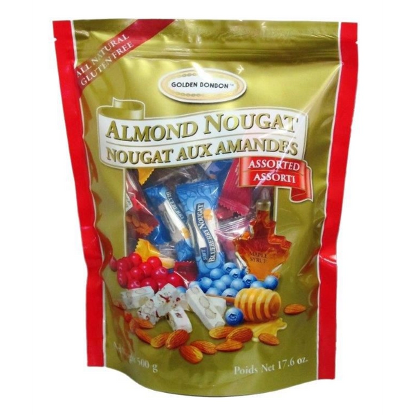 Golden Bonbon Assorted Almond Nougat 500g