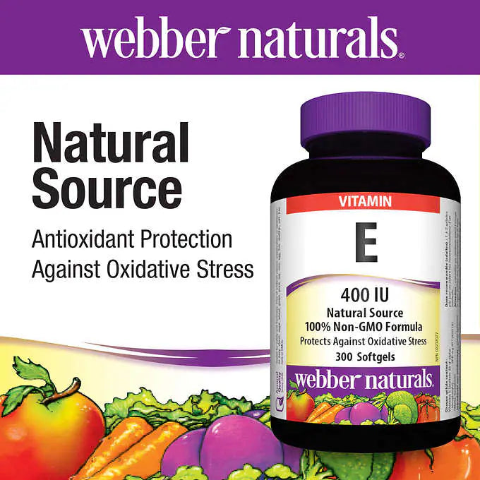 Webber Naturals Vitamin E 400IU 維他命E 400 IU軟膠囊(勁量裝 300粒)