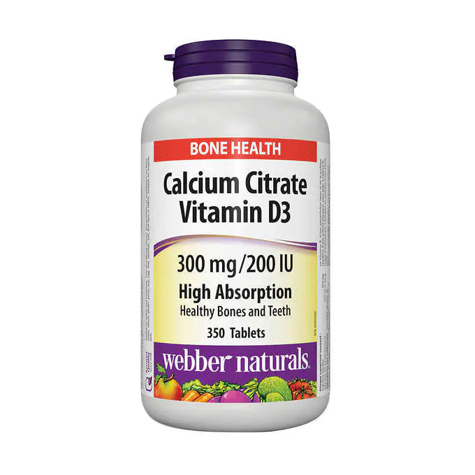 Webber Naturals Calcium Citrate 350 tablets