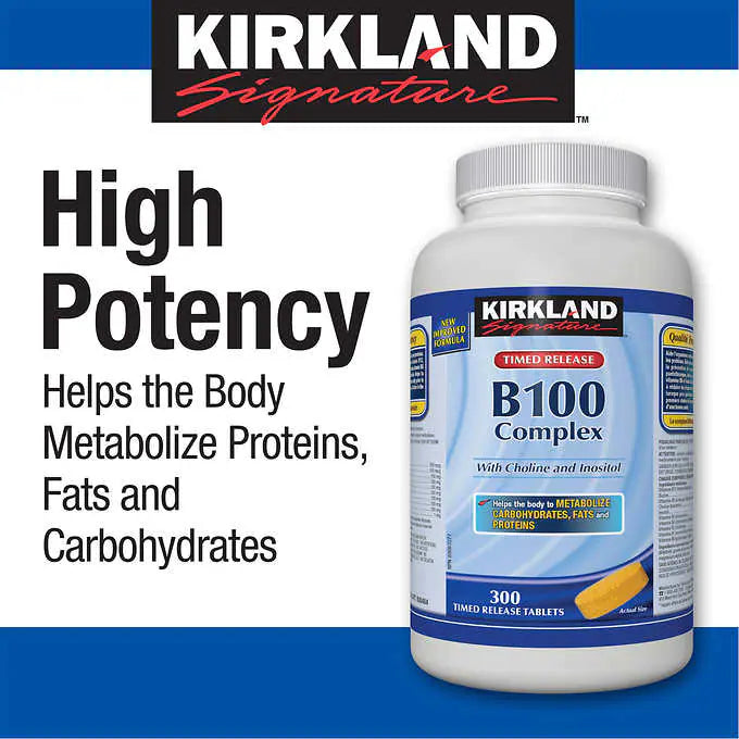 Kirkland Signature Vitamin B100 Complex 300 tablets