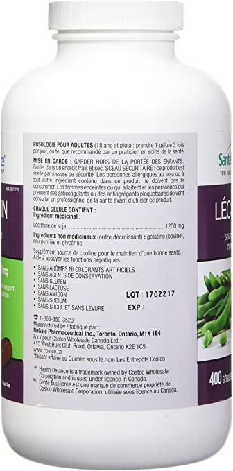 Health Balance Lecithin 1200mg 400 softgels