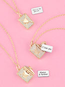 Charmed Aroma I Love You a Latte Mug Candle - Secret Message Locket Necklace Collection