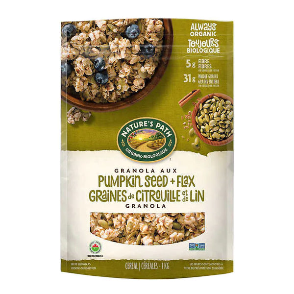 Nature’s Path Organic Pumpkin Granola 1kg 有機亞麻格蘭諾拉麥片兩磅裝