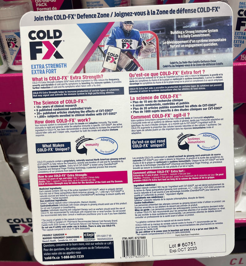 Cold fx Extra Strength Daily Defense 150+18 Capsules