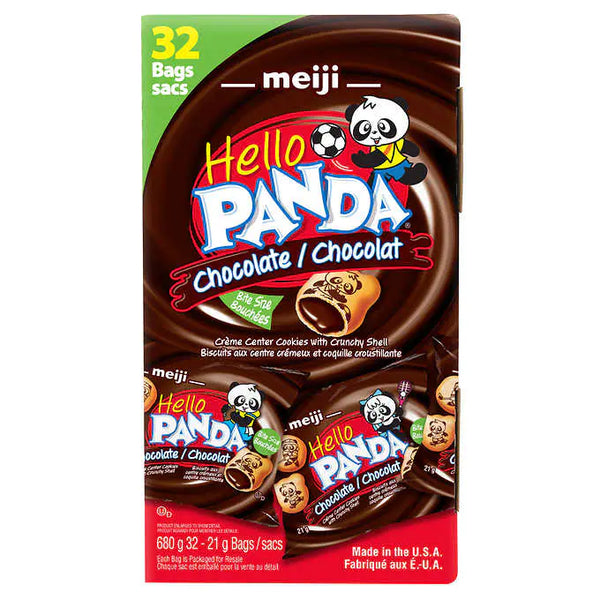 Meiji Hello Panda 明治可愛熊貓朱古力夾心餅乾680g (1盒32包)