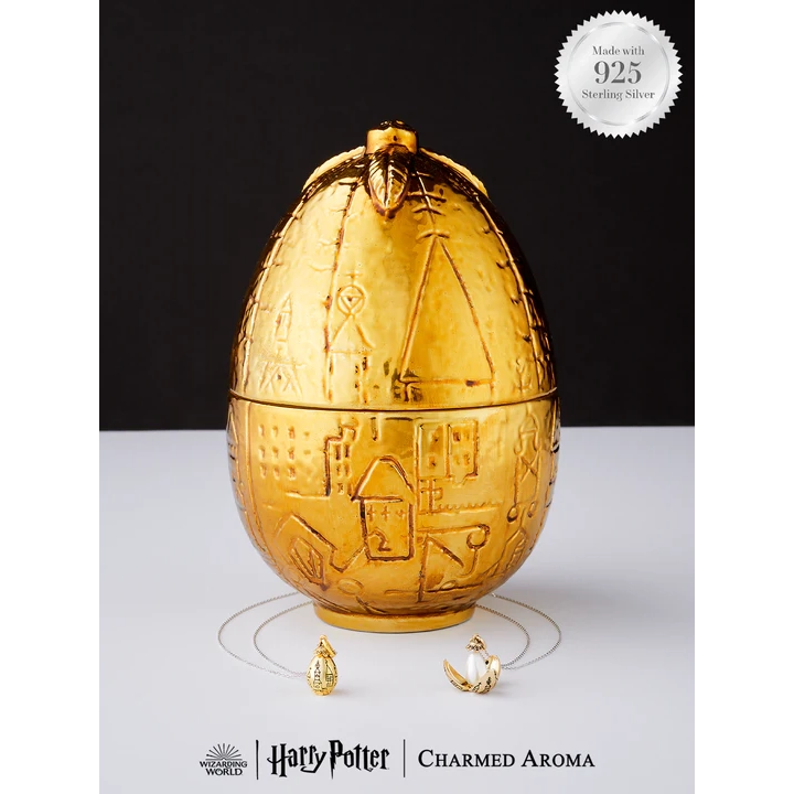 Charmed Aroma Harry Potter Golden Egg Candle哈利波特金蛋蠟燭 - 925 純銀金蛋頸鍊系列