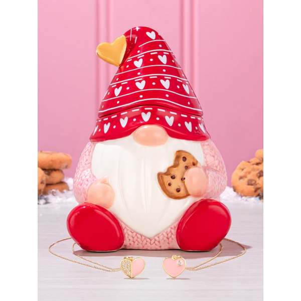 Charmed Aroma-Gnome Candle - Pink & Gold Heart Necklace Collection