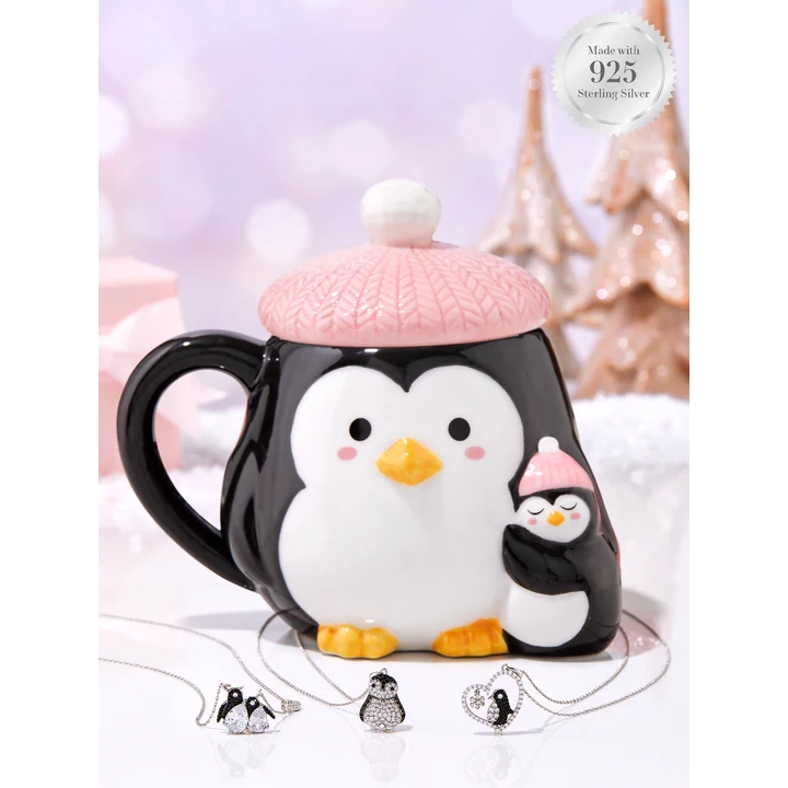 Charmed Aroma-Penguin Candle - 925 Sterling Silver Penguin Necklace Collection