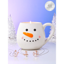 Charmed Aroma Snowman Mug Candle - 925 Sterling Silver Pearl Snowman Necklace Collection