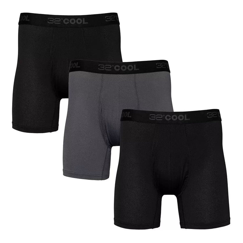 32 Degrees Men's Boxer Brief 3-Pack 男士彈性內褲（3條裝）