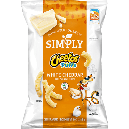 Simply Cheetos Puffs White Cheddar簡單泡芙白切達干酪風味小吃 604g