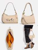 Coach X Peanuts Teri Shoulder Bag With Snoopy And Friends Motif  (White)