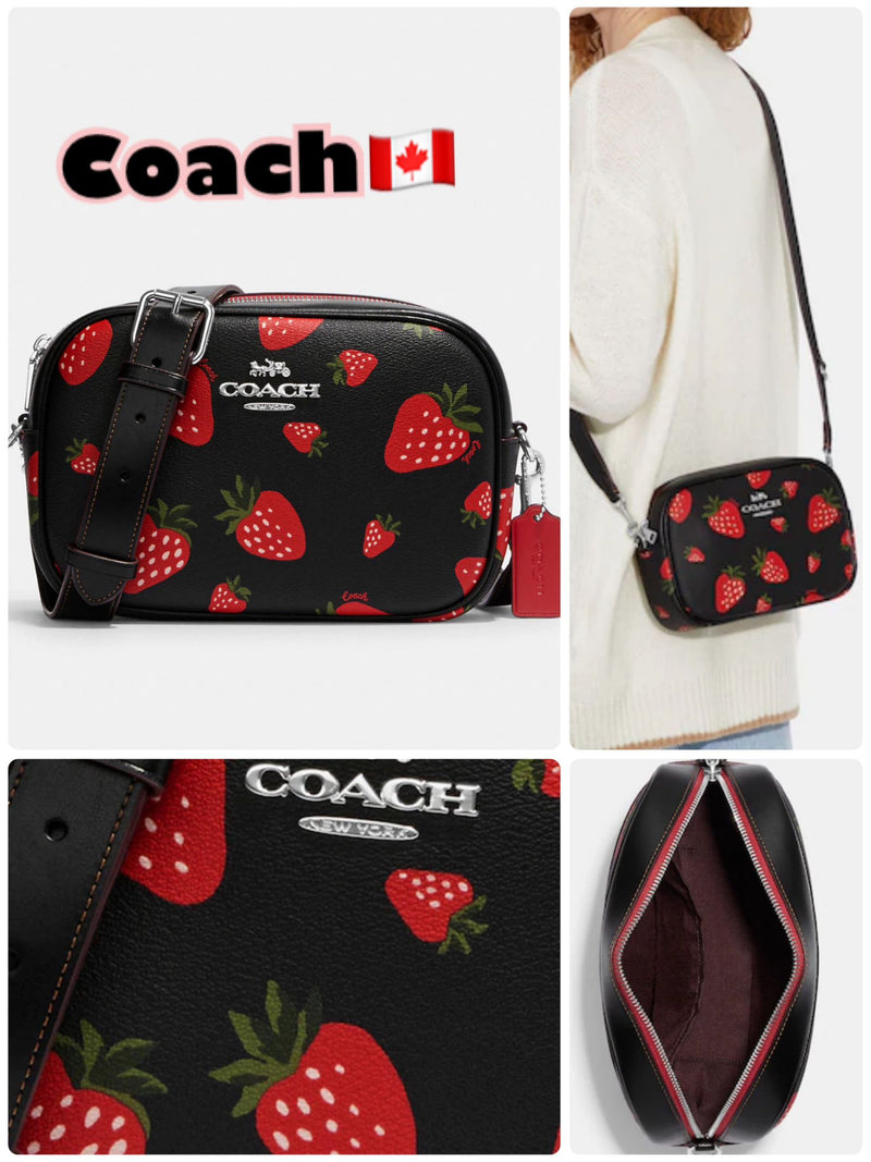 Coach Jamie Camera Bag With Wild Strawberry Print