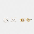 Coach Cat Stud Earring Set
