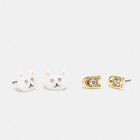 Coach Cat Stud Earring Set