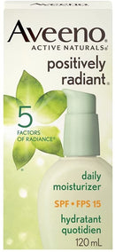 Aveeno Positively Radiant Daily Moisturizer SPF 15, 120ml 大豆精華保濕防曬乳液(120ml)