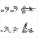 Coach Signature And Pave Star Stud Earrings Set (Silver)