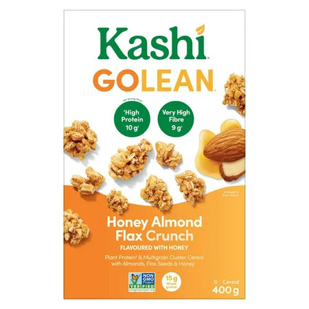 Kashi Honey Almond Flax Cereal Non-GMO 蜂蜜杏仁亞麻麥片非轉基因 400g