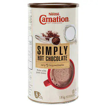 Nestle Carnation Simply hot chocolate 即沖朱古力粉1.9kg