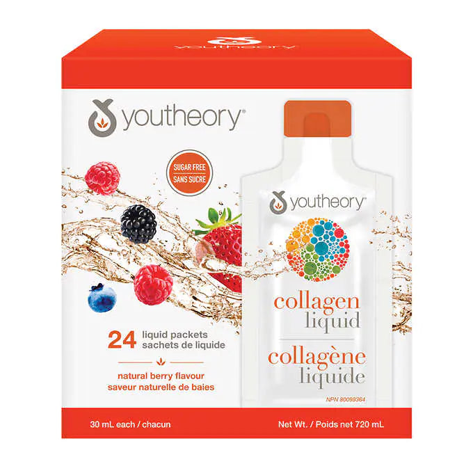 Youtheory Liquid Collagen Natural Berry  24x30mL