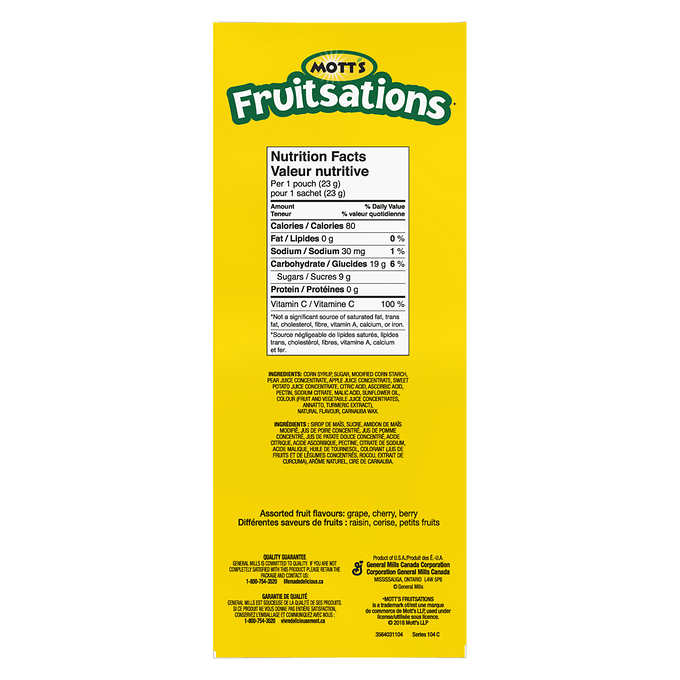 Mott's Fruitsations Veggie Gluten Free Tropical Fruit 68x22 g