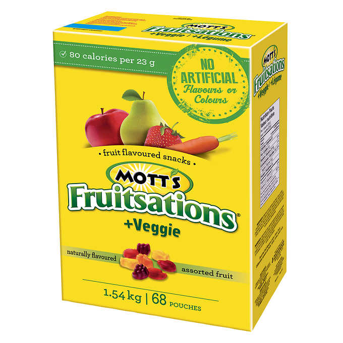 Mott's Fruitsations Veggie Gluten Free Tropical Fruit 68x22 g