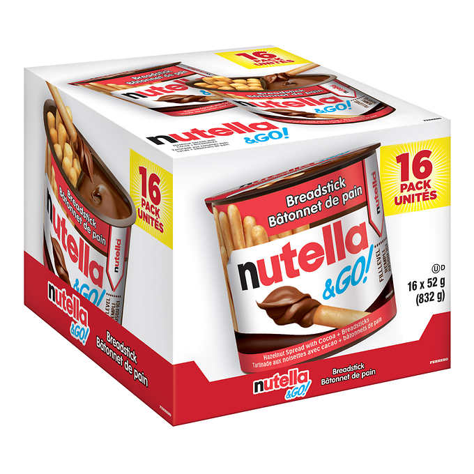 Nutella & Go Spread & Breadsticks (16x52g) 榛子朱古力醬Pretzel手指餅(16盒)