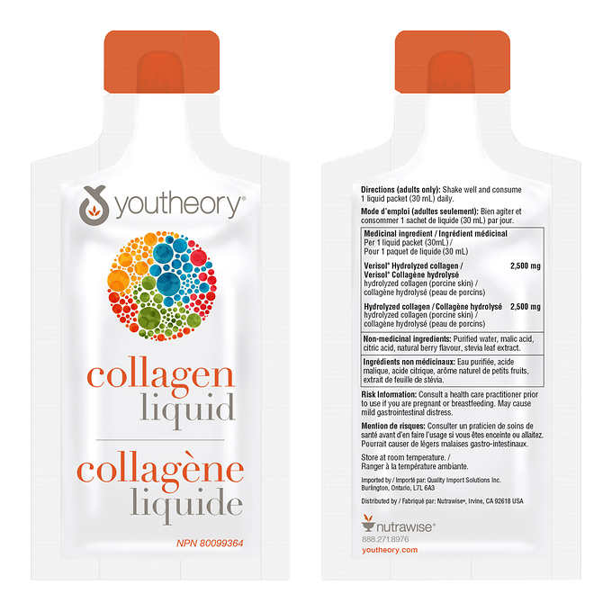 Youtheory Liquid Collagen Natural Berry  24x30mL