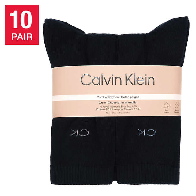 Calvin Klein Crew Sock 10pk 女裝棉質長襪🧦（10對裝）