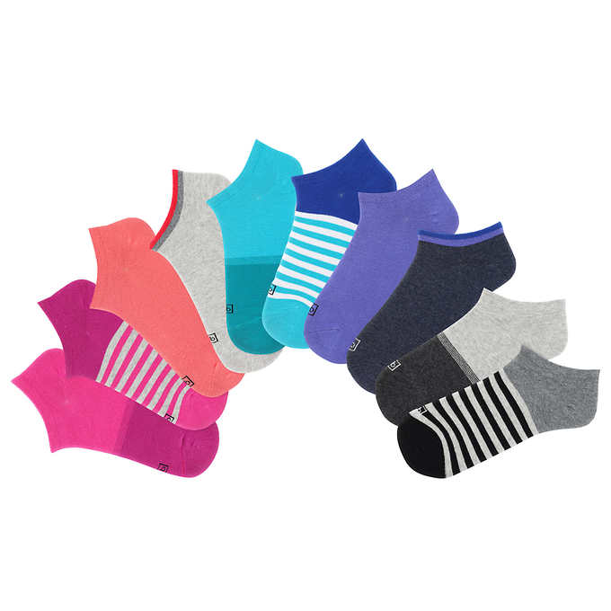 K. Bell Women’s No Show Sock, 10-pack棉質防滑船襪(10對裝)