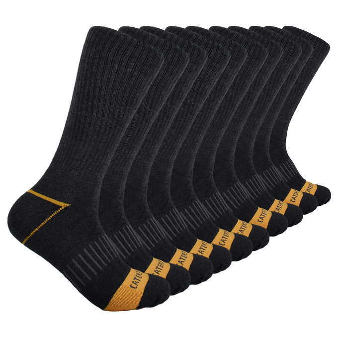 CAT men's half cushion crew socks男裝加長氣墊長襪(10對裝)