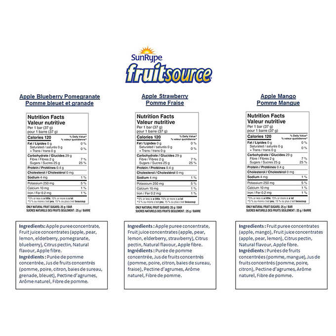 SunRype Fruit Source Fruit Bars 水果條(30x37g)