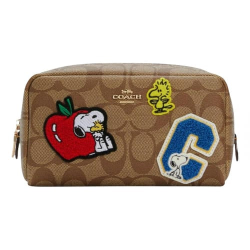 COACH X PEANUTS SMALL BOXY COSMETIC CASE