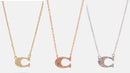 Coach Pave Signature Necklace